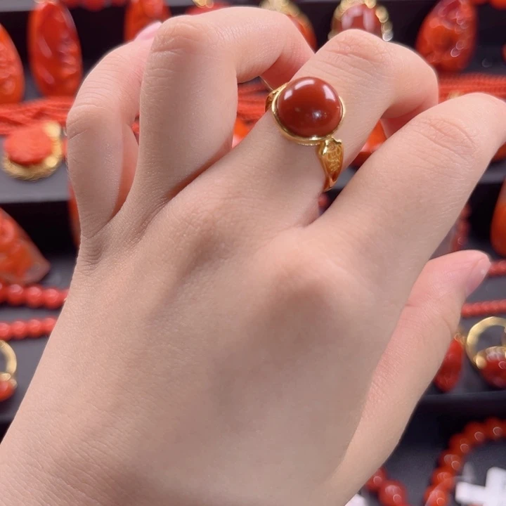 南红玛瑙南红银S925镶嵌