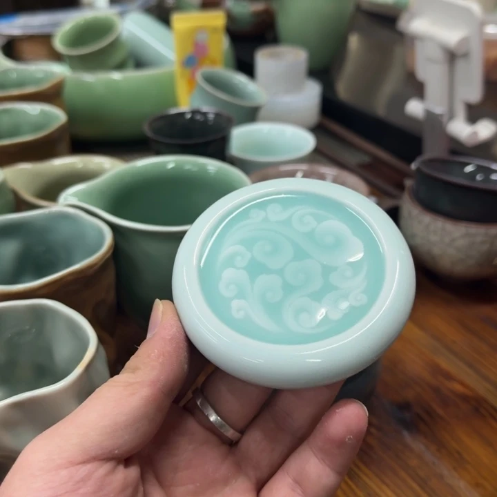 龙泉青瓷茶具微瑕61991