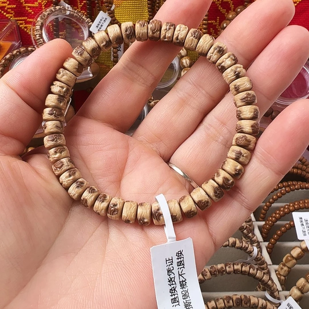 紫金鼠手串紫金鼠鼠尖纯肉精工雕刻鬼脸三花手串7.6*4.6mm