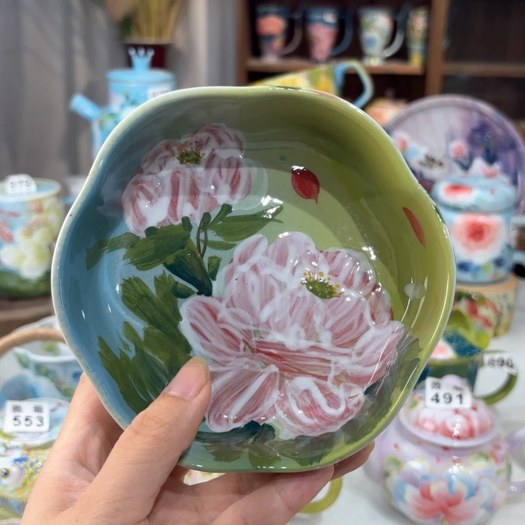 景德镇手绘高温釉下彩陶瓷茶具