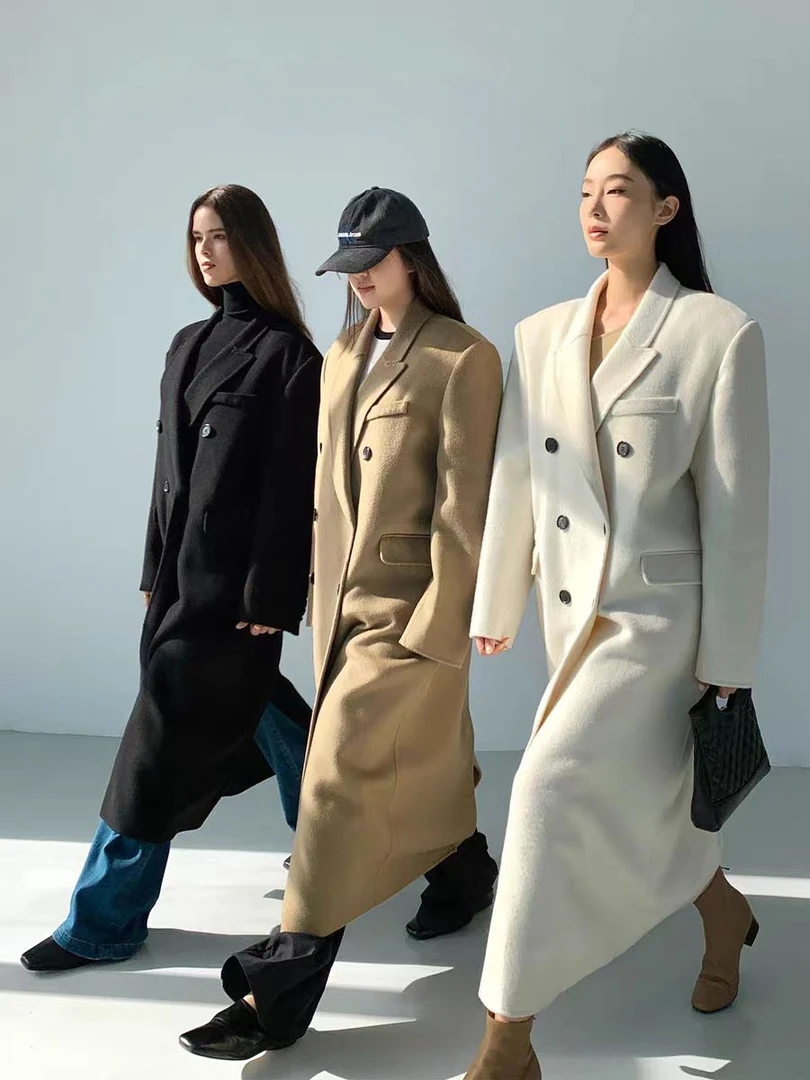 反季清仓毛呢大衣外套女秋冬季高级感2024年新款客供外贸12