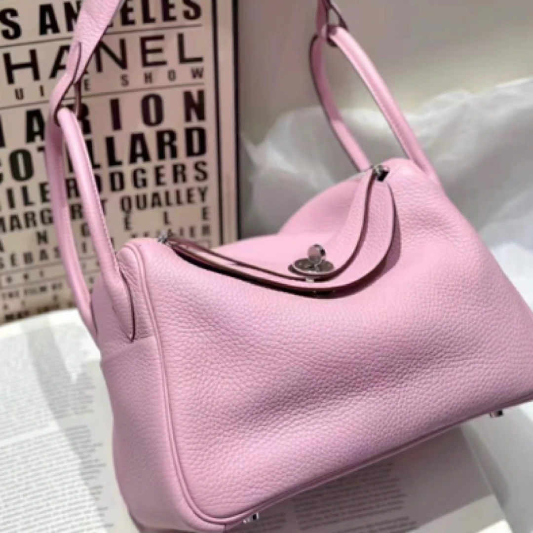 99新 Hermes/爱马仕 【老于】lindy26锦葵紫银扣tc皮U单肩包