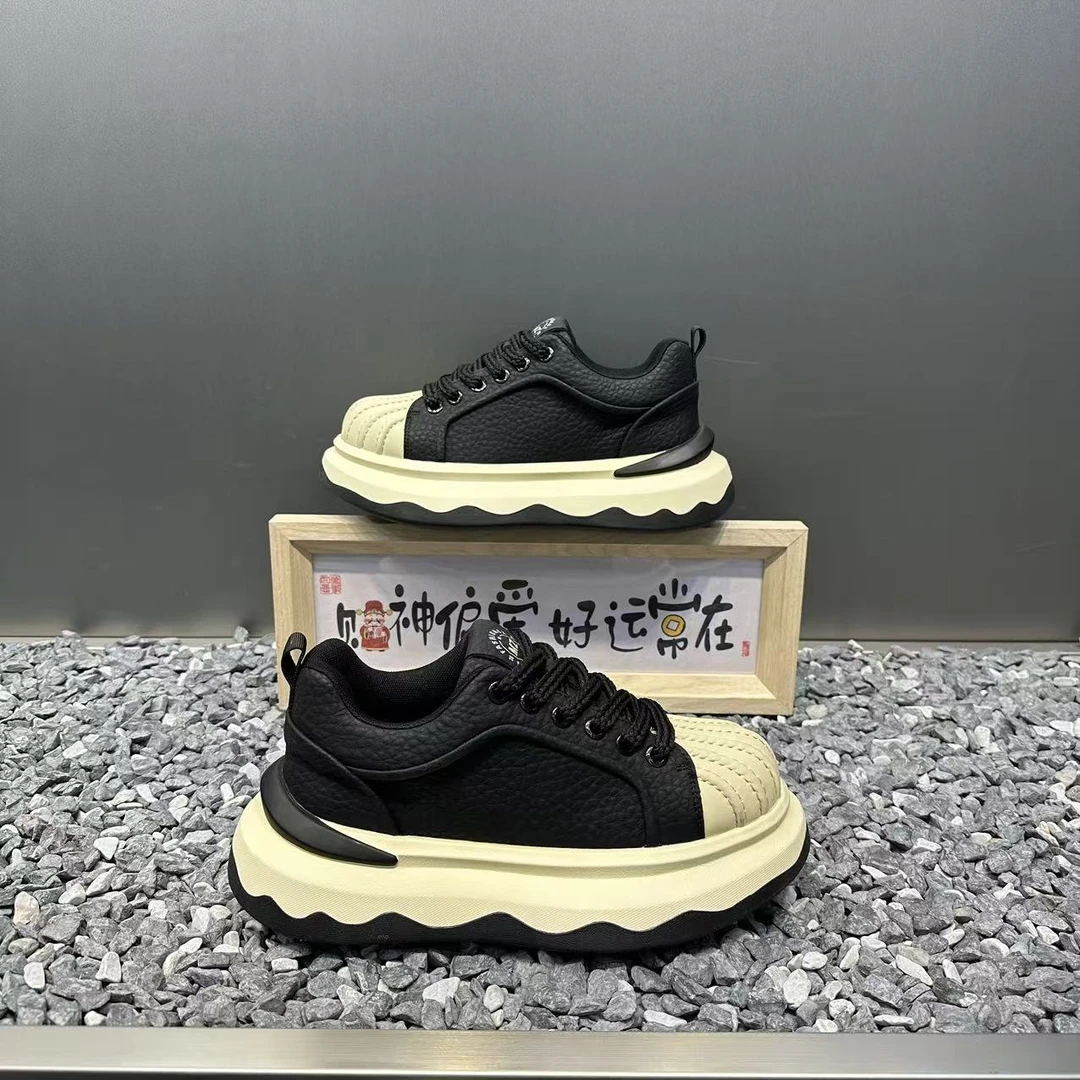 男士贝壳头秋冬季新款增高厚底小众潮流厚底时尚运动休闲鞋男鞋