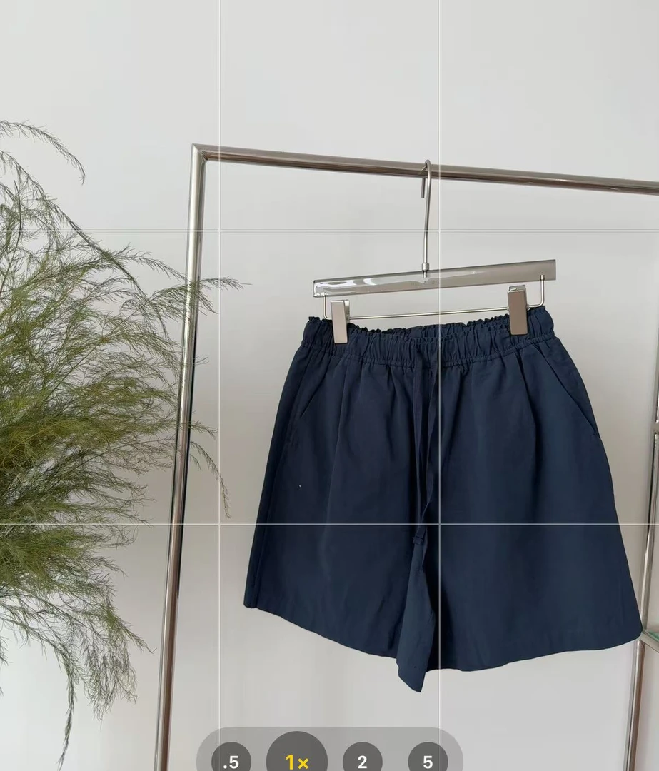 【哈尼家2】韩版百搭高腰抽绳休闲短裤 F40