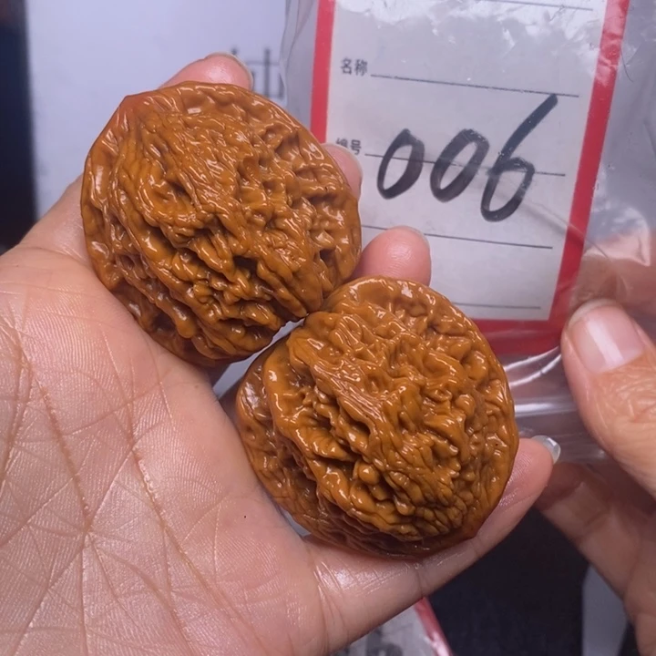 文玩核桃把件阿*@42虎头，006