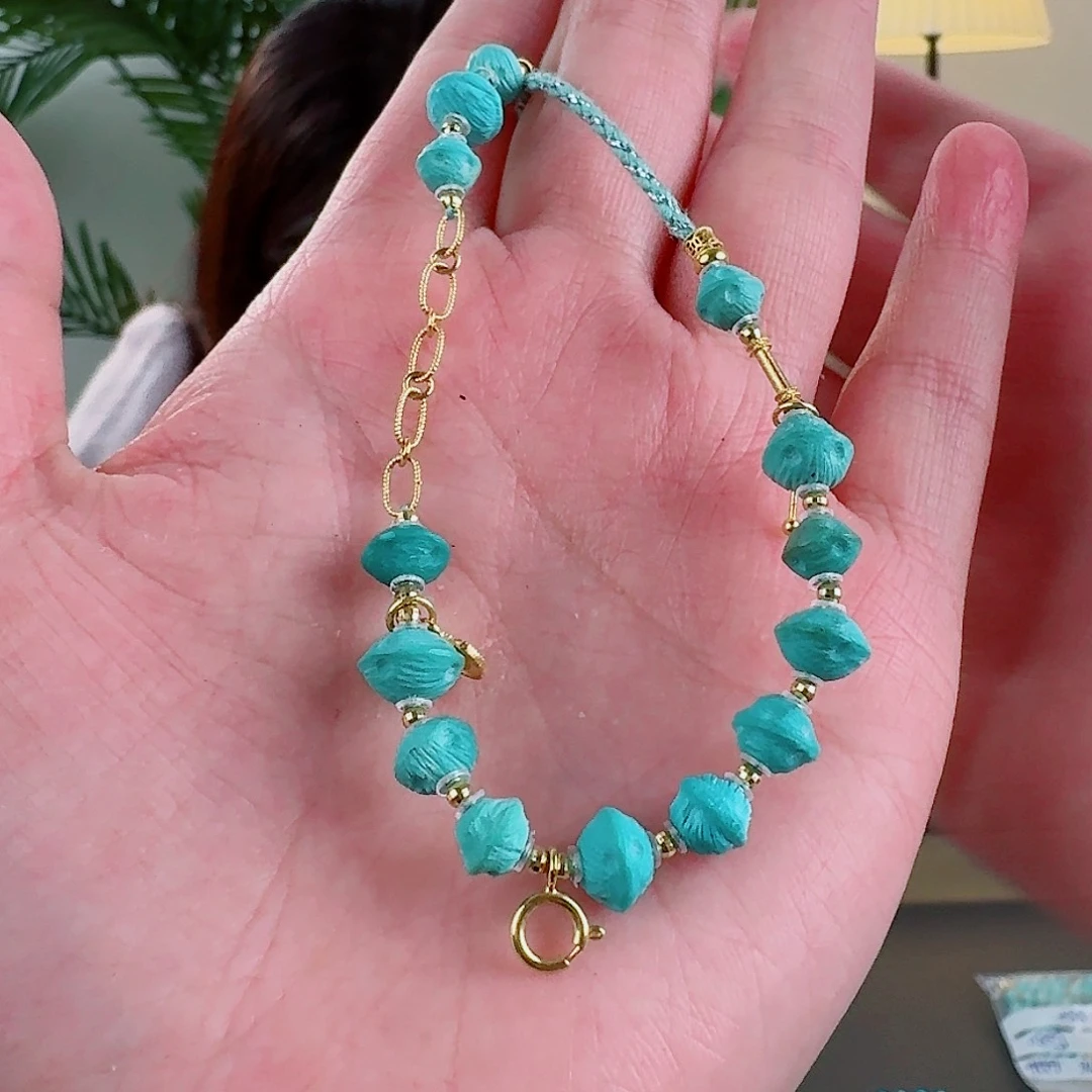 绿松石珠宝奇石18K金镶嵌