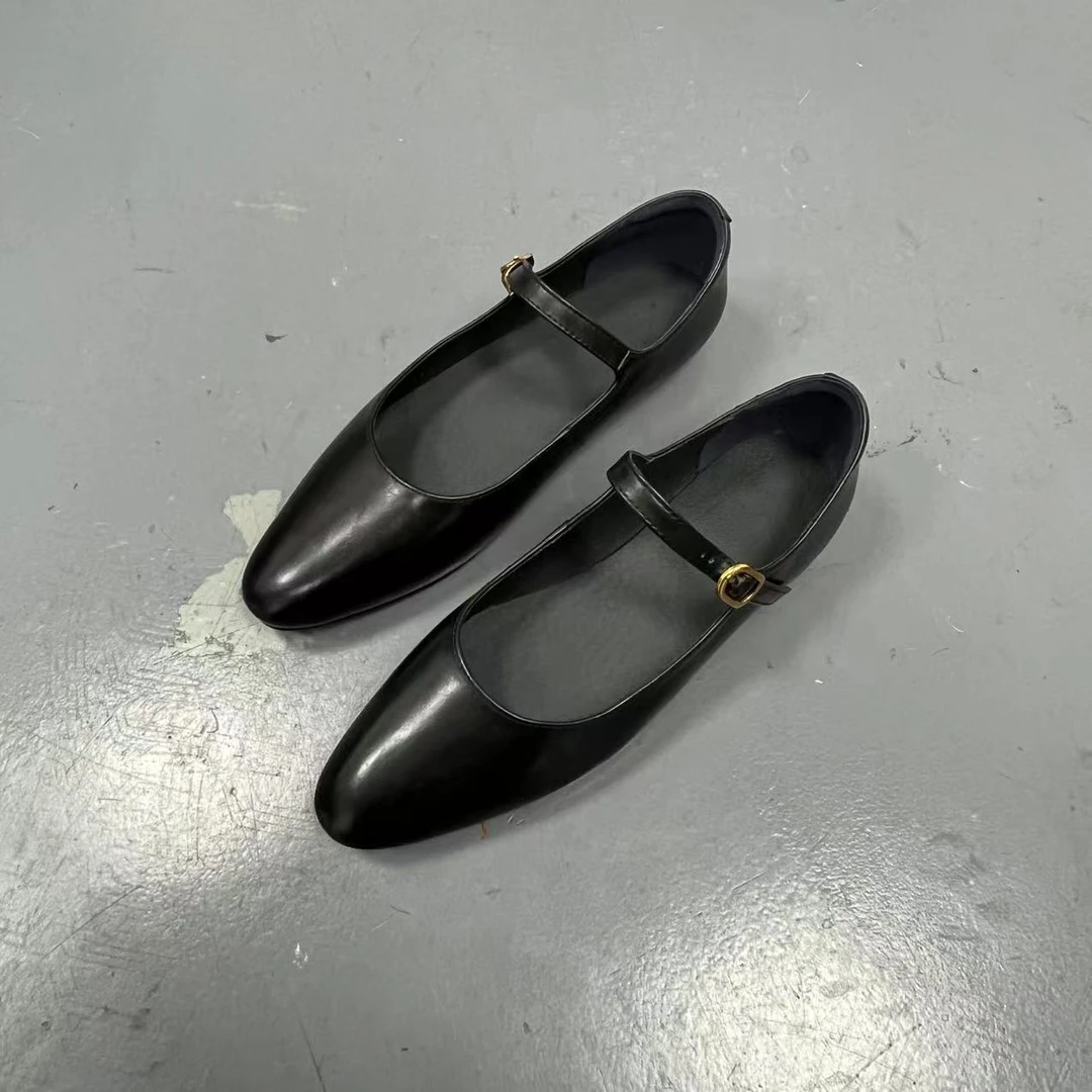 真皮牛皮平底鞋玛丽珍单鞋工作鞋PG22-1