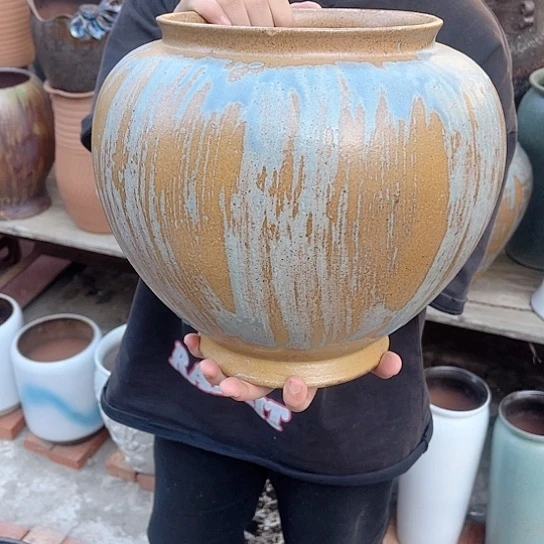 紫砂花盆高度27口径18