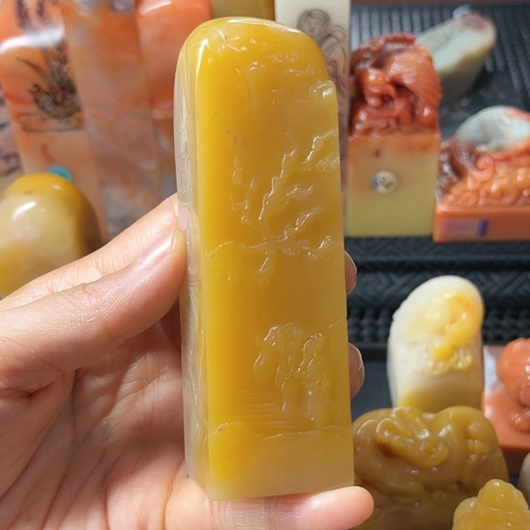 寿山石印石这么大个人都有