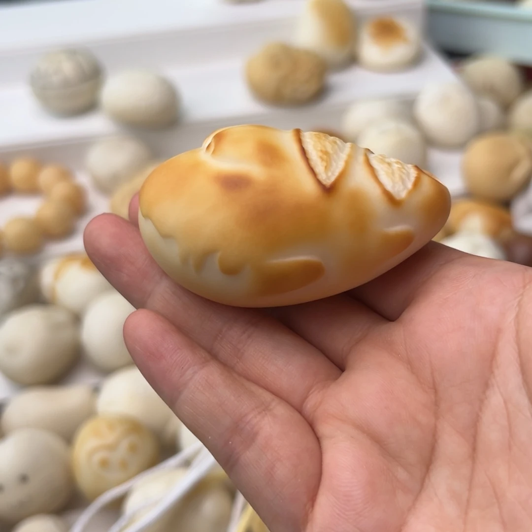 狮***宝菩提根/象牙果把件定制巨大鳄棍芽眼镶钻