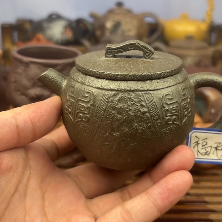 S***c茶壶紫砂青铜器小汉瓦还原烧150c