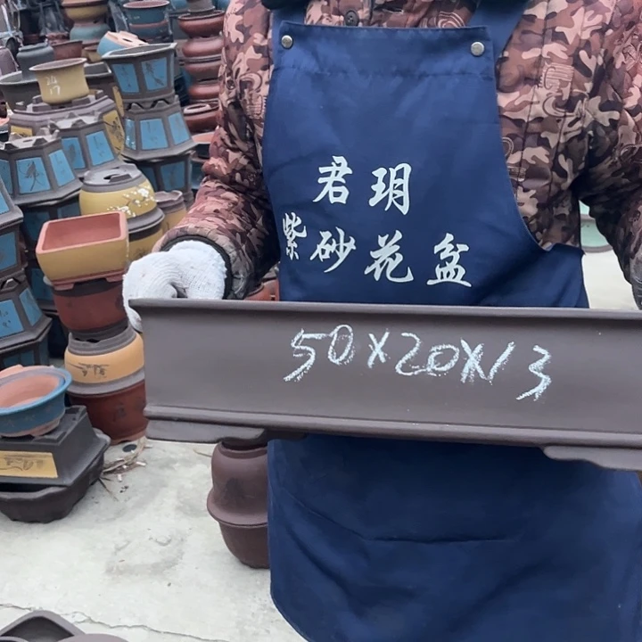 紫砂紫砂花盆和小盆栽