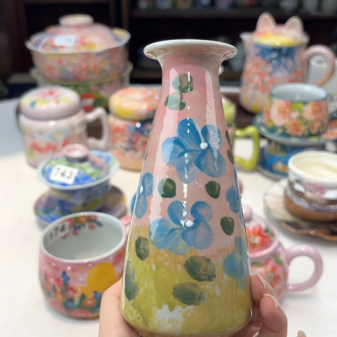 景德镇手绘高温釉下彩陶瓷茶具