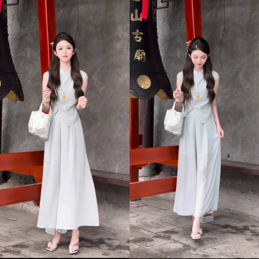 （温婉佳人）2025新款高级感新中式温柔风套装
