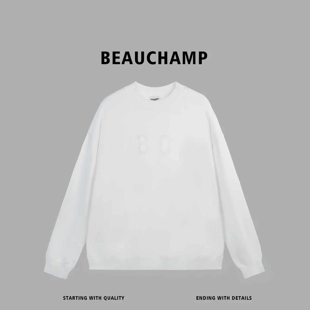 Beau champ品牌 秋冬高级休闲圆领纯色长袖老钱毛衣打底 7005#