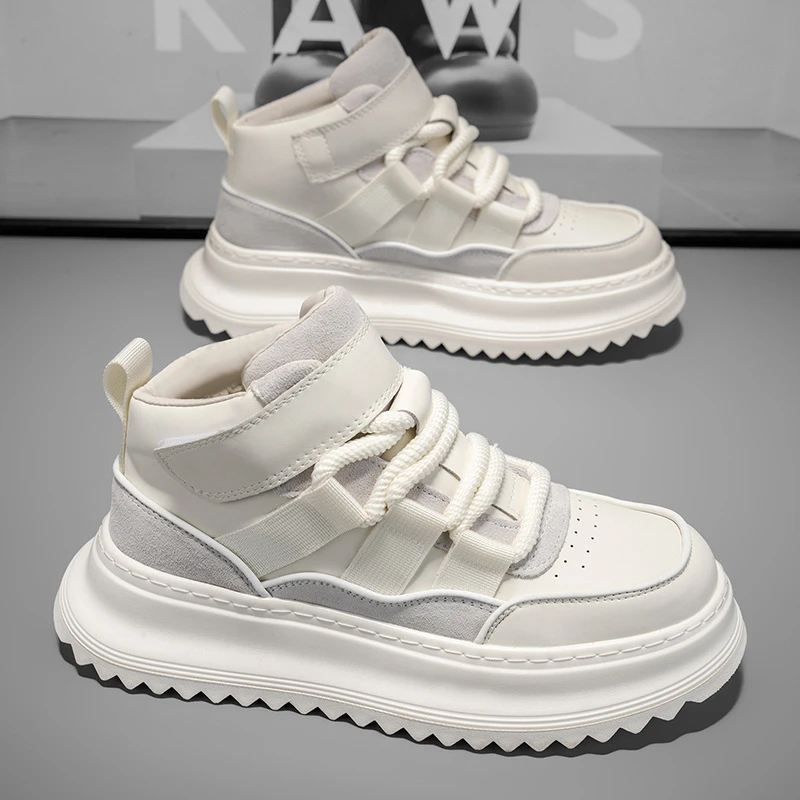 男鞋2025年秋季新款厚底增高休闲百搭休闲板鞋男士户外高帮板