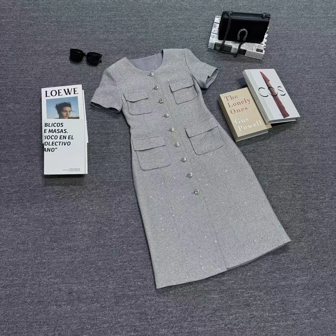 【人生银家】(Co家原创）夏季名媛小香风连衣裙