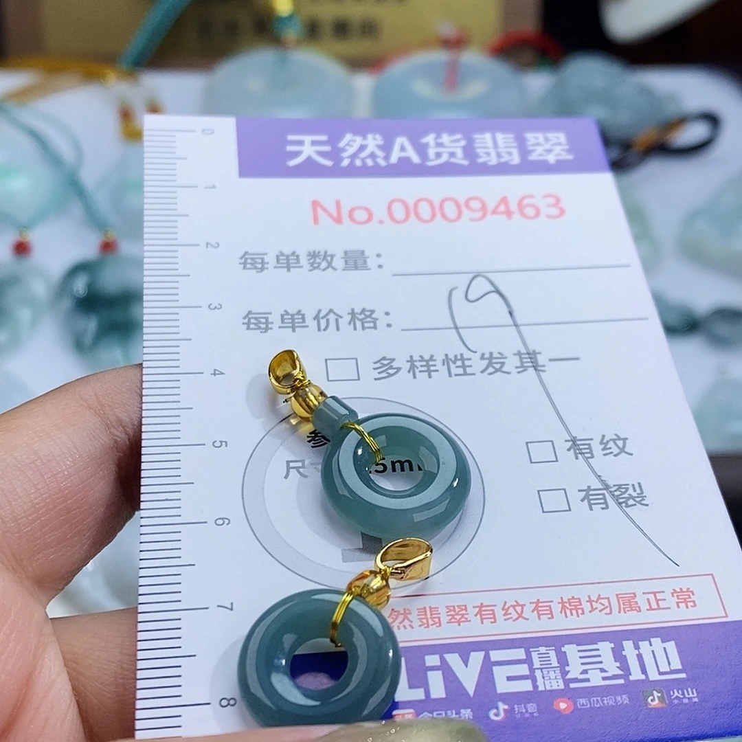 翡翠未镶嵌颈饰9463