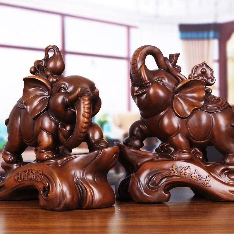 吉祥旺财大象家居摆件（买一送一）到手两个