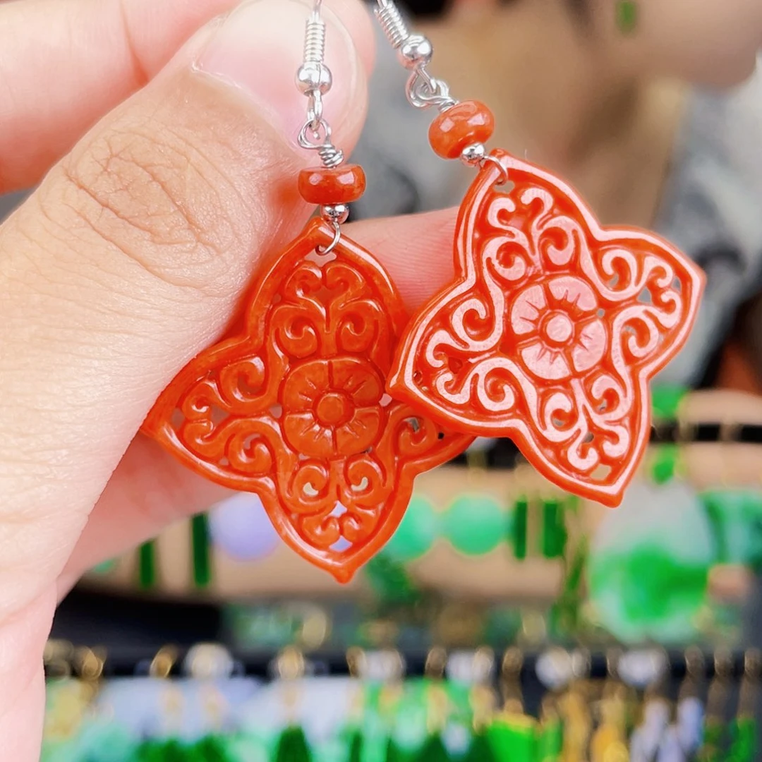 翡翠未镶嵌耳饰饰品