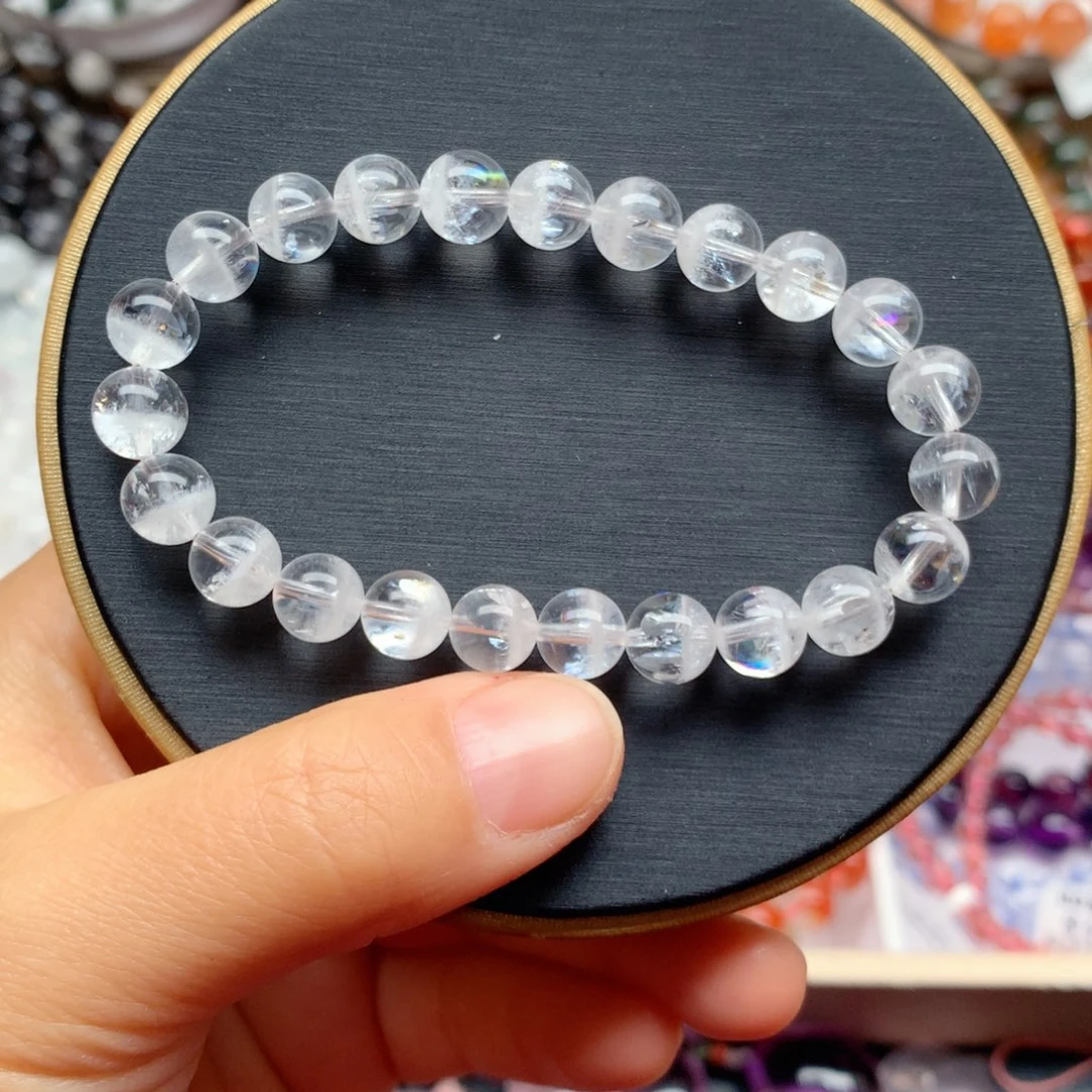 手链水晶未镶嵌爆彩白幽灵聚宝盆8