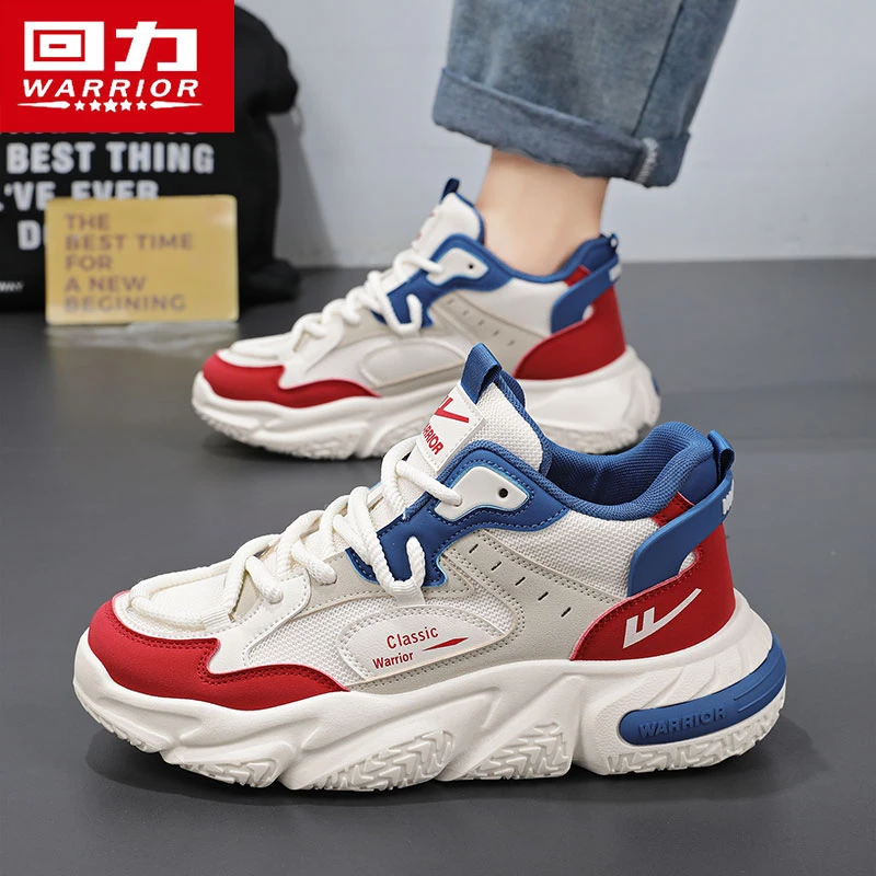 回力男鞋新款情侣厚底增高老爹鞋百搭大码冬季男鞋透气学生跑步鞋