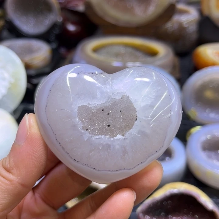 珠宝半成品未镶嵌水晶白软爱心