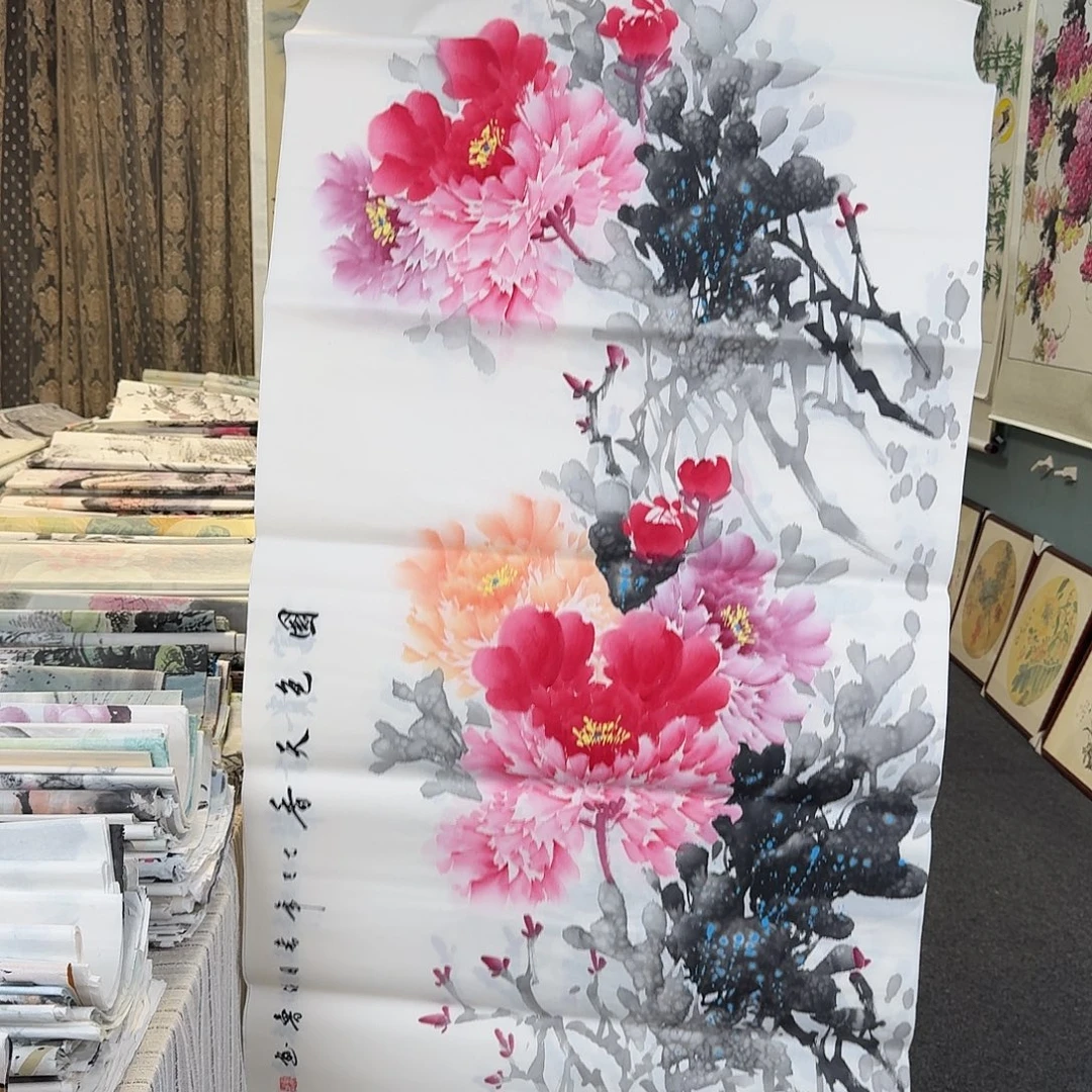 纯手绘国画作品好看四尺