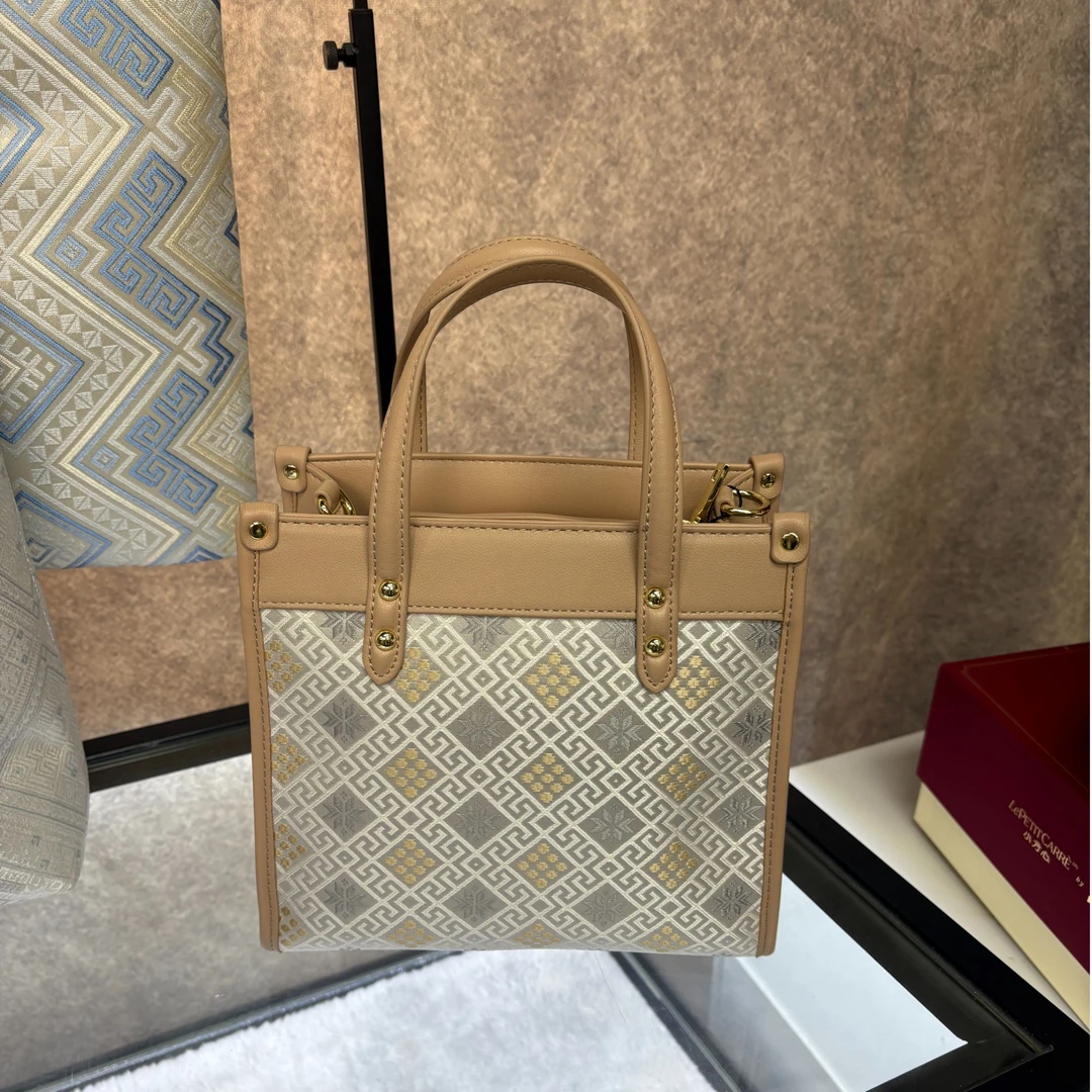 【仅一只】【吉祥八角琴谱手提包】广西非遗好物手工壮锦包时尚