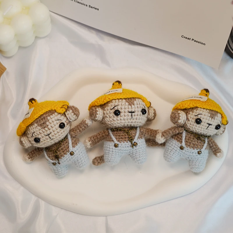 设德兰羊毛猴 手工钩织手工DIY百搭时尚创意玩偶钩织