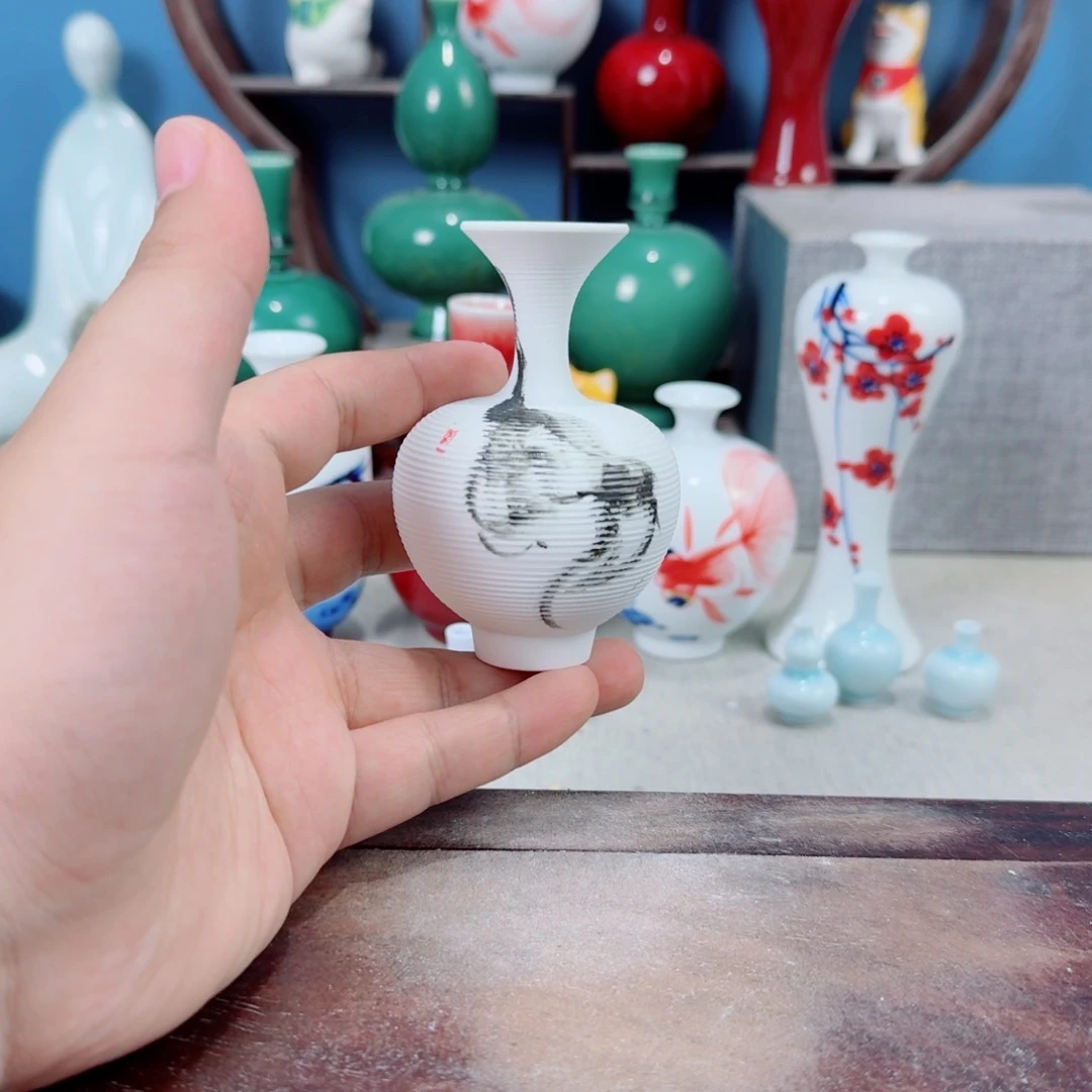 陶瓷手工小花器摆件