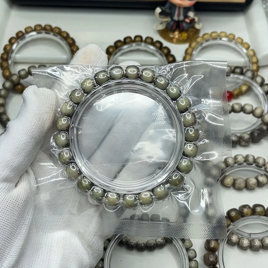 果***冻星月菩提手串9mm 绿冰牛眼