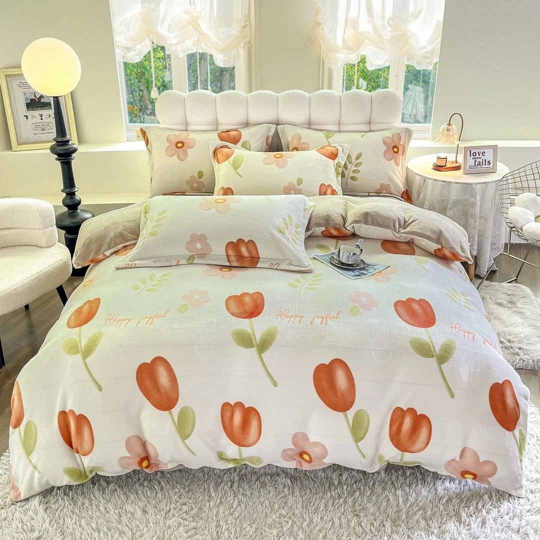 青诗兰悦 牛奶绒四件套