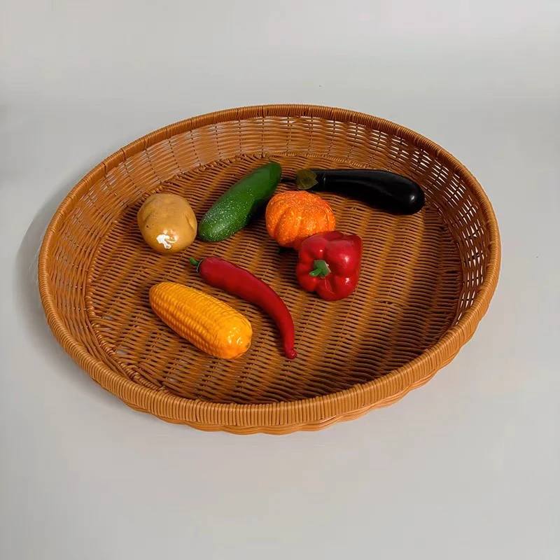 晒框棕色圆形家用馒头框纯手工编织特大号晒筐45*7