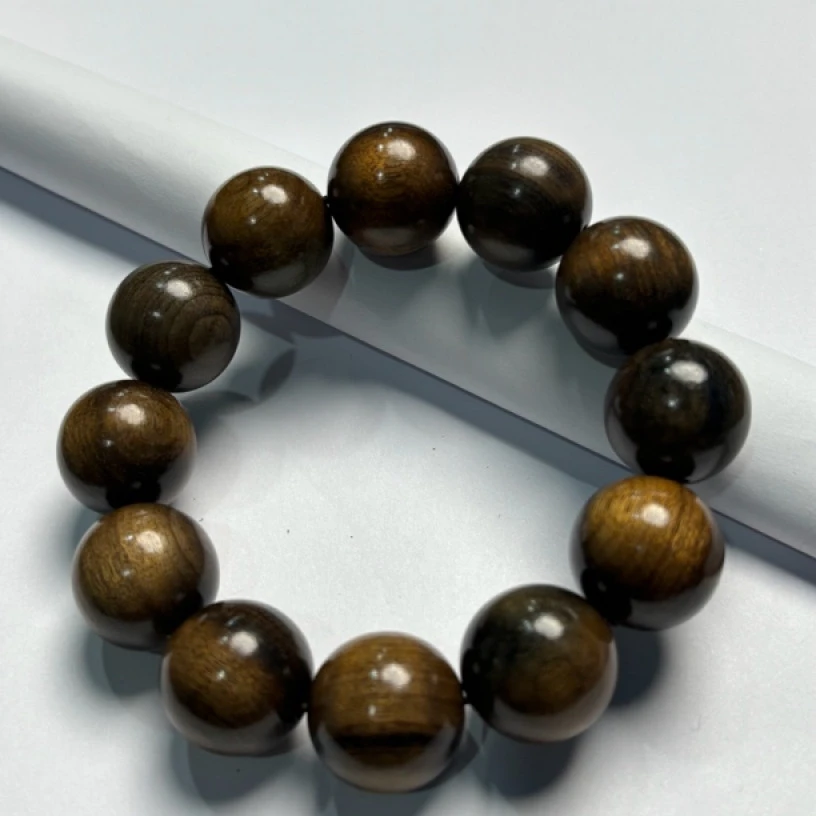A467 黑金金丝楠木阴沉木20mm手串