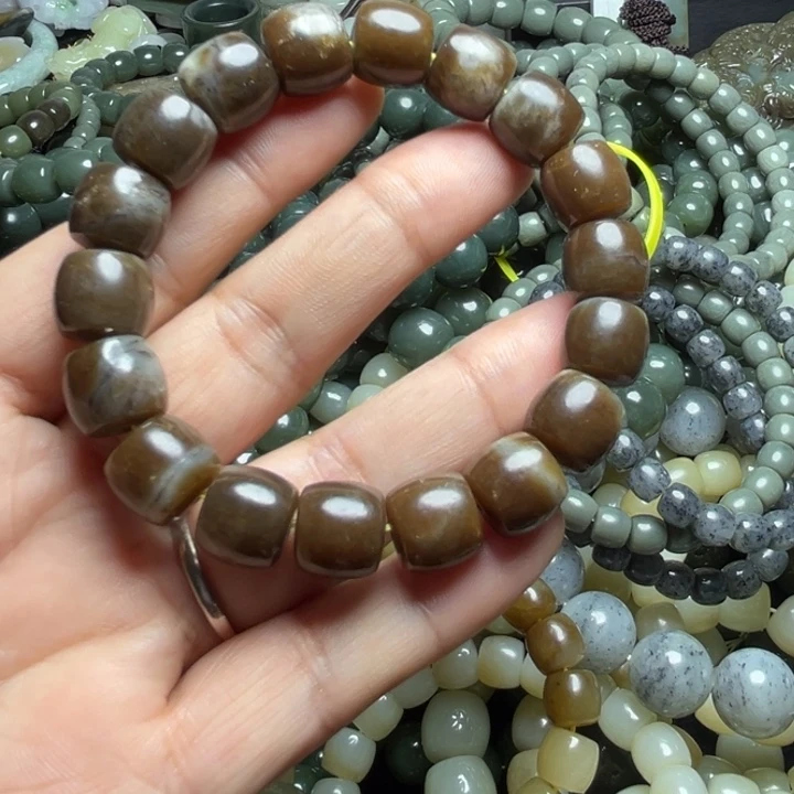 和田玉手串未镶嵌12