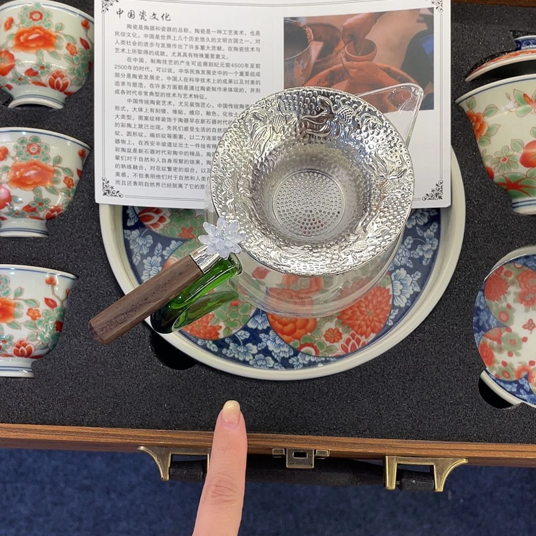 陶景德陶瓷盖碗茶具