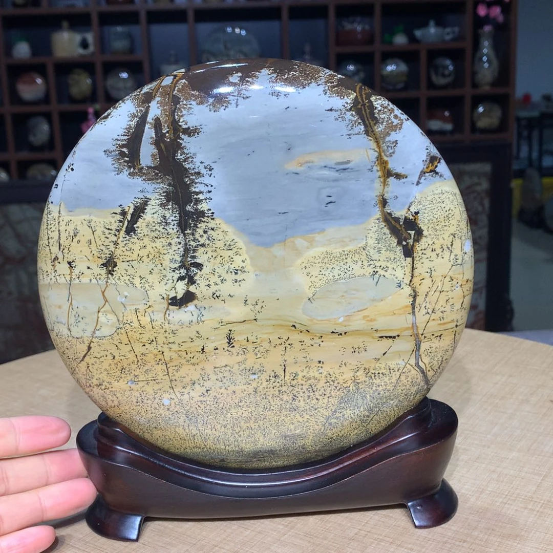 紫砂广西国画石摆件，收藏观赏