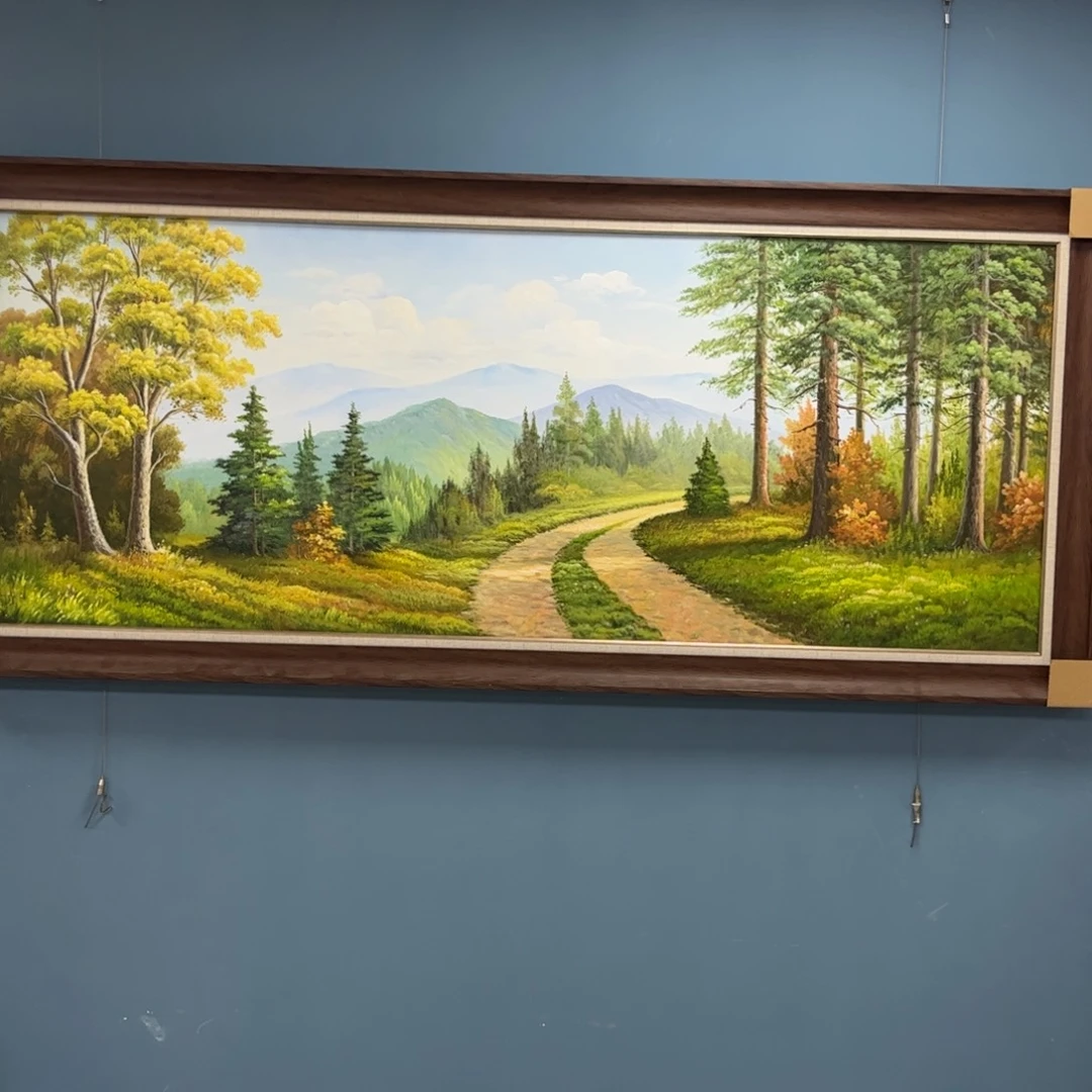 手工手绘精品油画70+180厘米带框