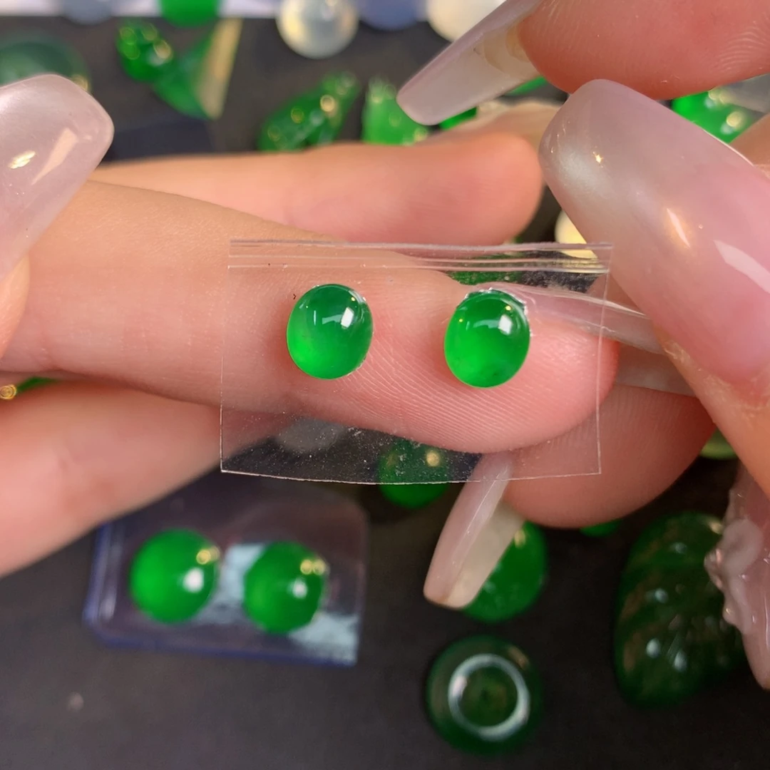 翡翠裸石翡翠翡翠6.3-5.39-3.05