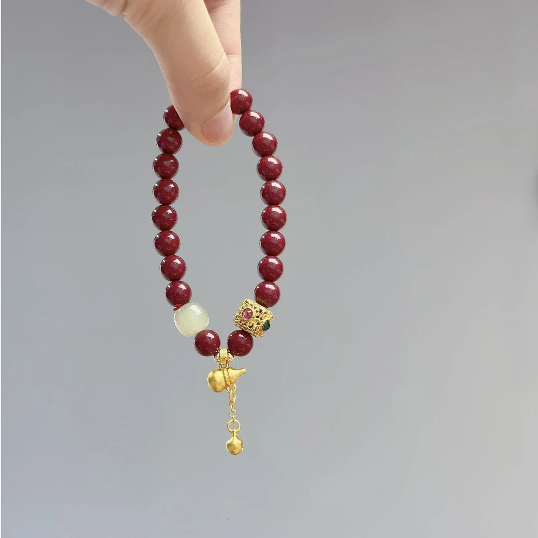 含辰砂工艺品【阿布珠宝09】紫金砂DIY手串（多样性发一）