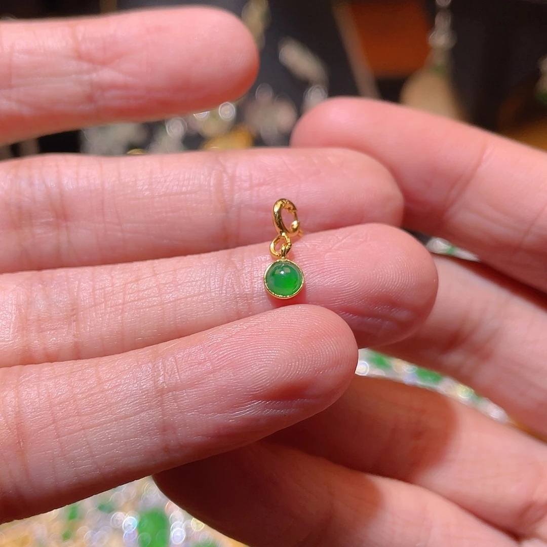 翡翠吊坠(不含链)银S925镶嵌