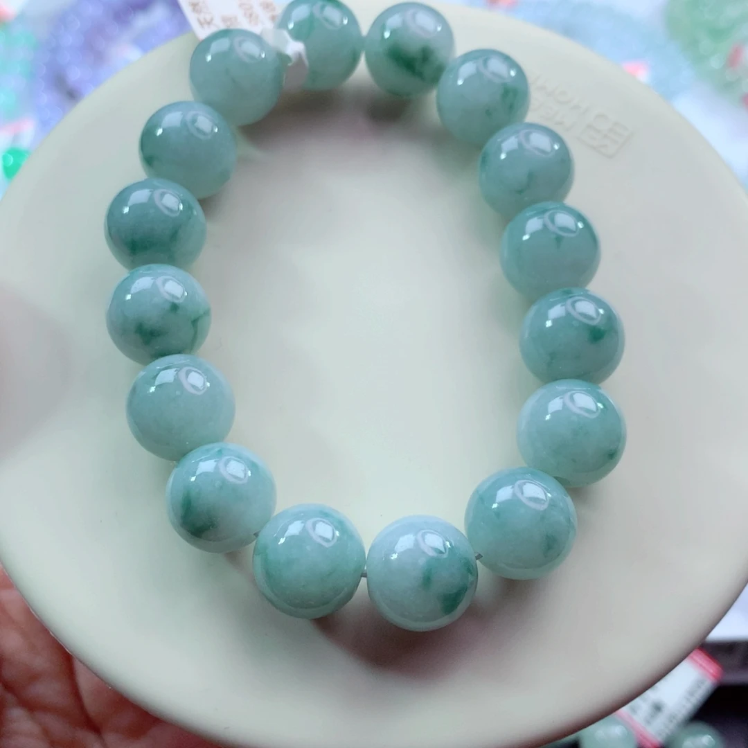 翡翠未镶嵌手链卡12.6