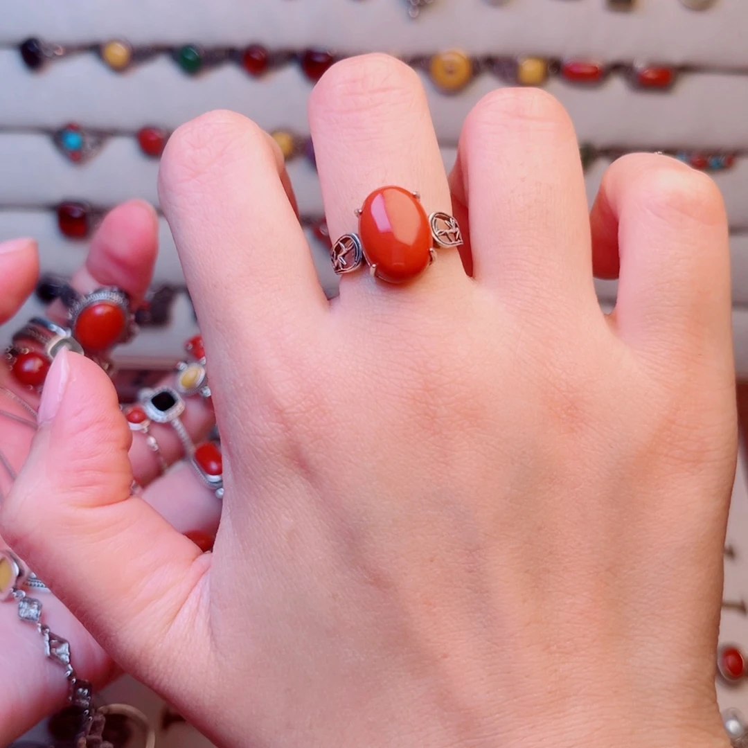 1***.足银大理石纯银戒指