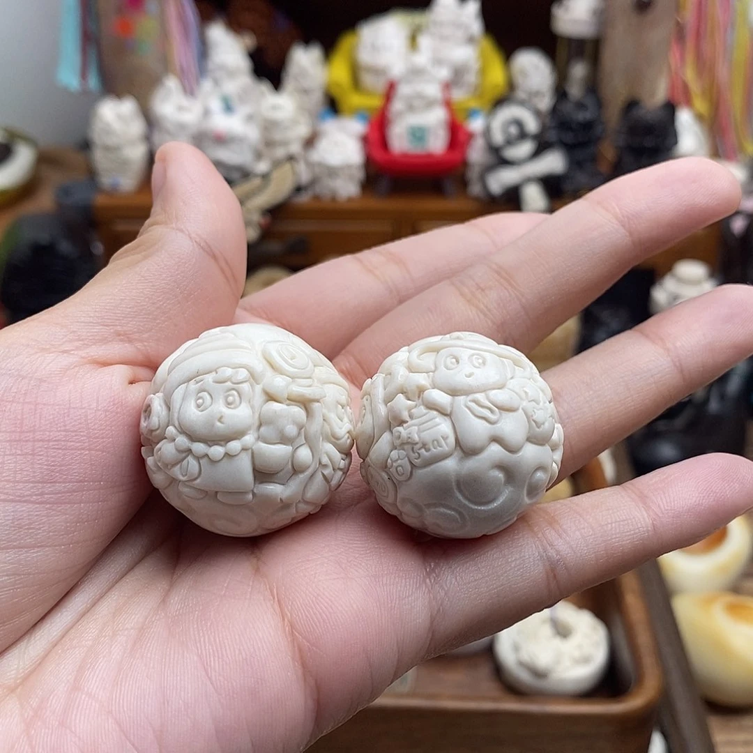 鹿骨把件c30星星人手球28尺寸