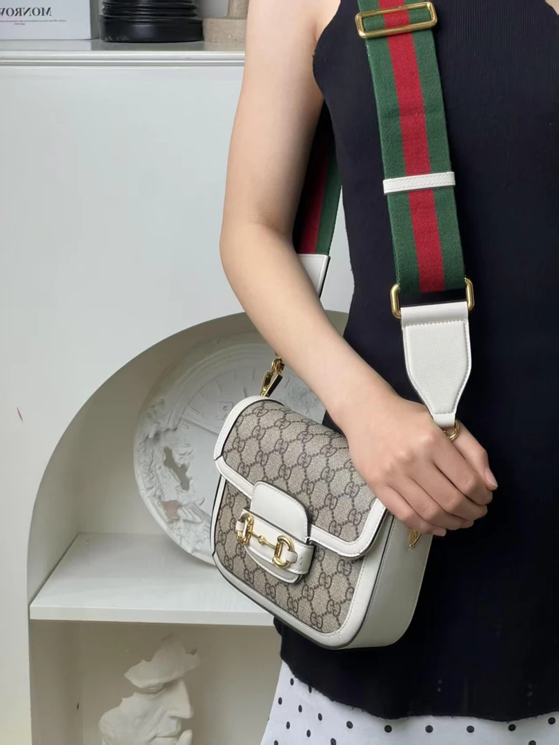 99新 GUCCI/古驰 1955马鞍mini白色/优品