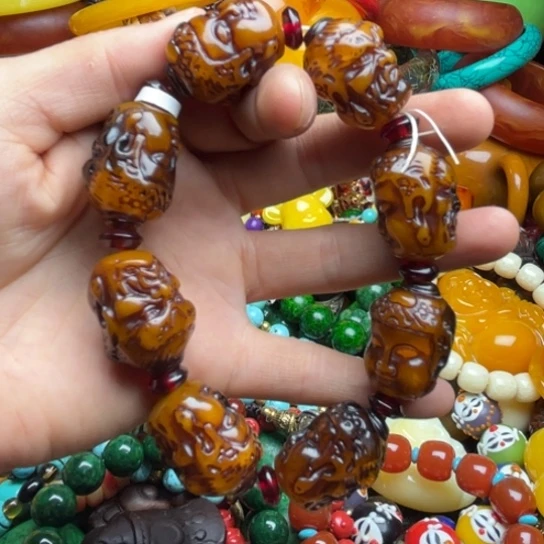 未镶嵌琥珀手串蜜蜡