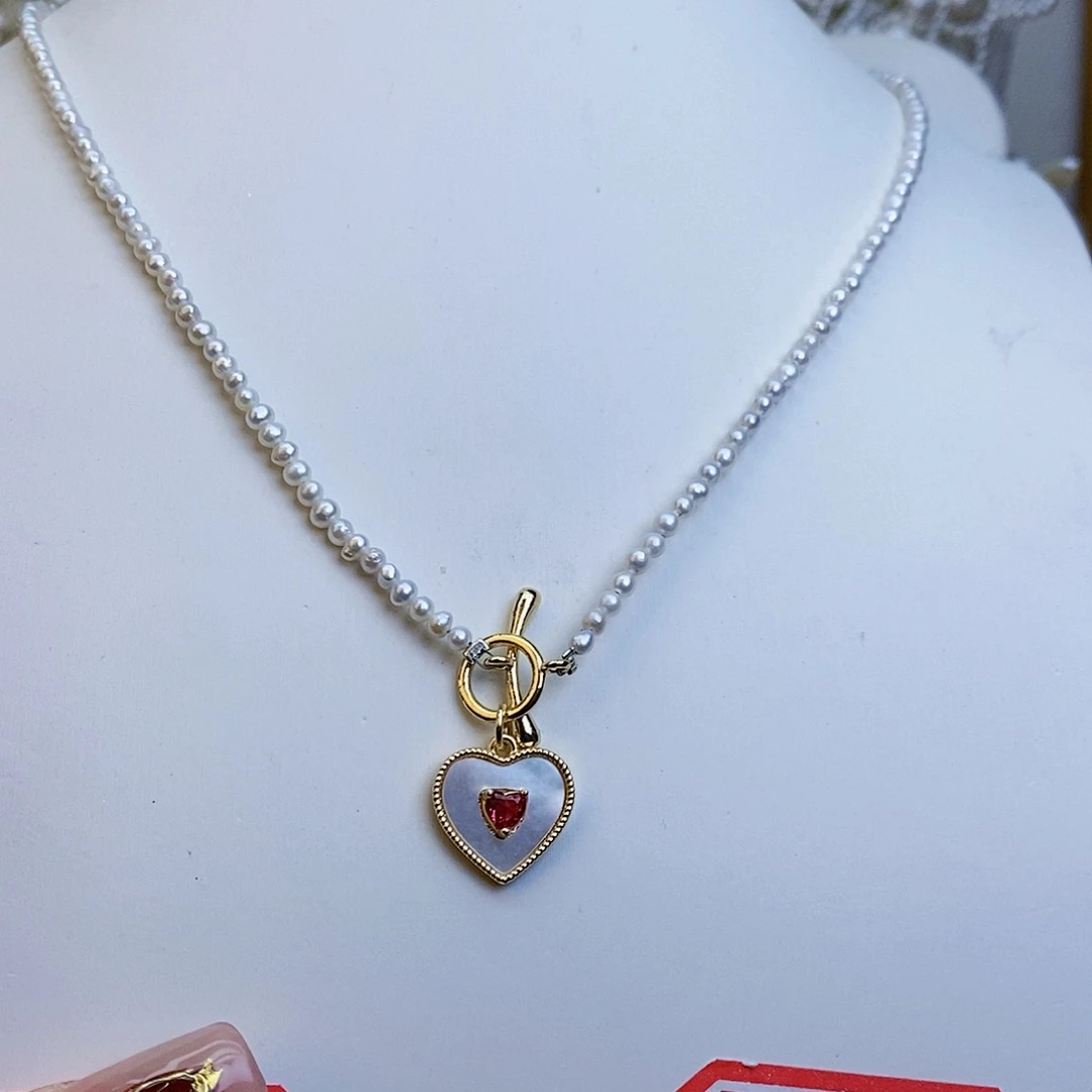 淡水珍珠颈饰银S925镶嵌