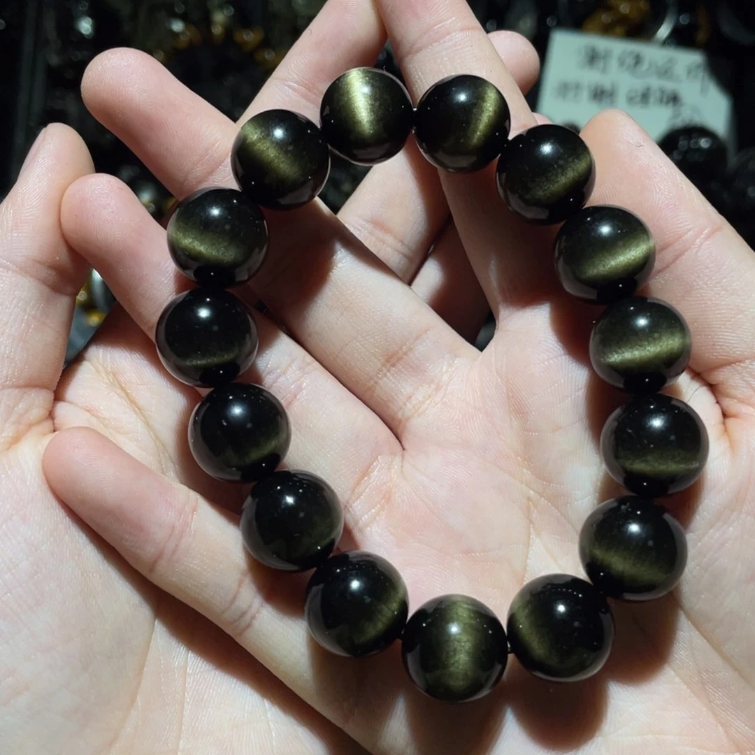 黑曜岩未镶嵌手链用****9