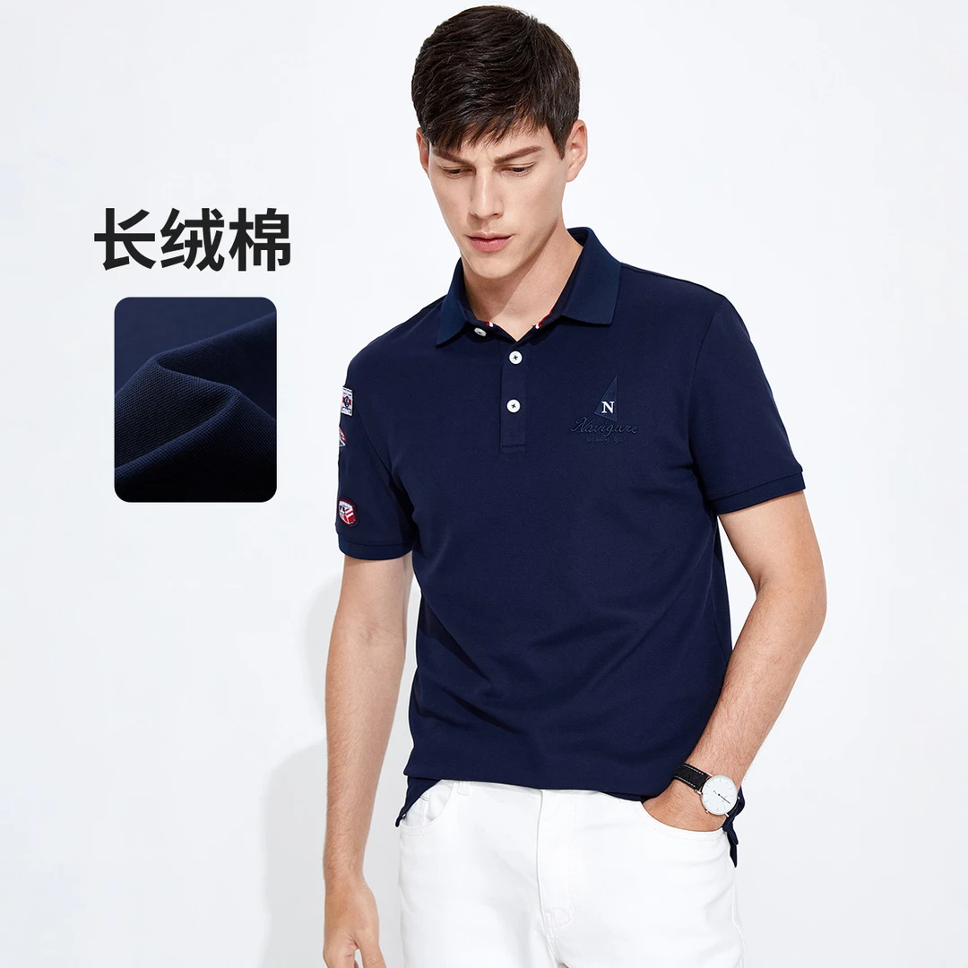 navigare意大利小帆船夏季防蚊短袖POLO衫男通勤休闲T恤清爽透气
